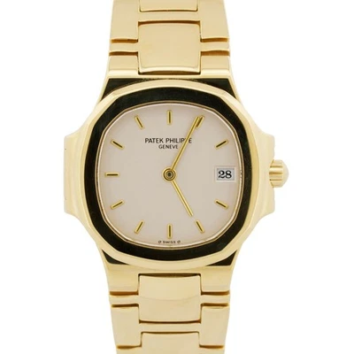 Reloj de cuarzo 4700/51 Patek Philippe Nautilus marfil oro amarillo 18k 27 mm para dama - Imagen 1 de 4