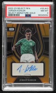 2022-23 Panini Select FIFA Signatures Gold Prizm /10 Jurgen Kohler PSA 8 Auto - Picture 1 of 3