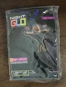 NEW!~Adult Night Glo Halloween Costume~3 Light Effects~Unisex~One Size Fits All - Picture 1 of 1