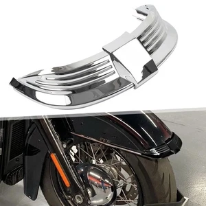 Punta de guardabarros delantero ABS cromada para Harley Deluxe FLDE Heritage Classic FLHC - Imagen 1 de 9
