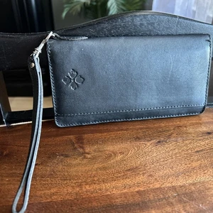 Patricia Nash Geldbörse schwarz Leder Kalbsleder - Bild 1 von 12