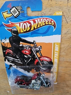 Hot Wheels Harley-Davidson Fatboy, Red; 2012 New Models Series 30/50 - Image 1 of 4