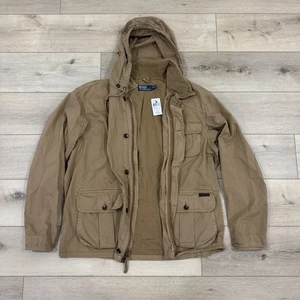 NEU Polo Ralph Lauren Jacke Herren XXL Khaki Cargo Utility Kapuze Full Zip - Bild 1 von 17