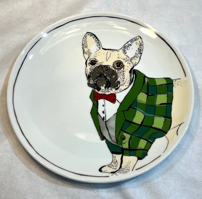 Rachel Kozlowski Dapper Animal Anthropomorphism  Plate The Cellar Furry Bull Dog - Image 1 of 4