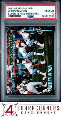 Stadium Club Super Teams 1993 redimido Warren Moon Hof Pop 1 PSA 10 Foto 1 de 2