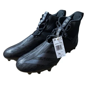 adidas Men's SM adizero Chaos Black/Grey Lineman Football Cleats Size 16 - Picture 1 of 5