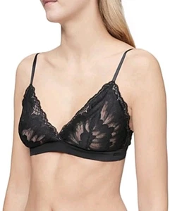 Calvin Klein BH Hibiskusspitze ungefüttert schwarz small QF67550 - Bild 1 von 3