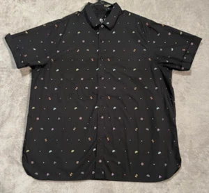 NEW Taco Bell Button Down Shirt Mens XL Black Employee Short Sleeve Uniform - Picture 1 of 9