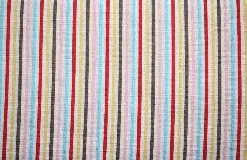 Japanese, Lecien, Color Basics Collection, Stripe Red Mix (EOB 28x44") - Image 1 of 1
