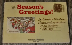 VNT. 24 AMERICAN CHRISTMAS POSTCARDS 1974 POSTCARD BOOK 1890-1915 REPRODUCTION - Picture 1 of 10
