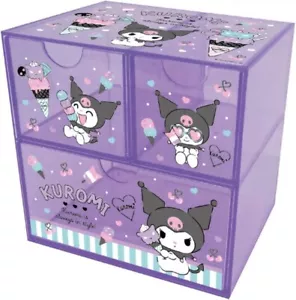 Sanrio Kuromi Character Chest Storage Box H14.7×W15×D11.8cm NEW From JAPAN - Picture 1 of 8