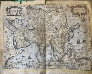 1631 ASIEN Karte von Henricus Hondius II ANTIK Original China Japan Korea - Bild 1 von 18