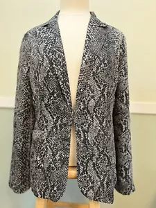 Ark & Co. Women's Large Blazer Jacket Animal Print One Button Workwear Business - Picture 1 of 10