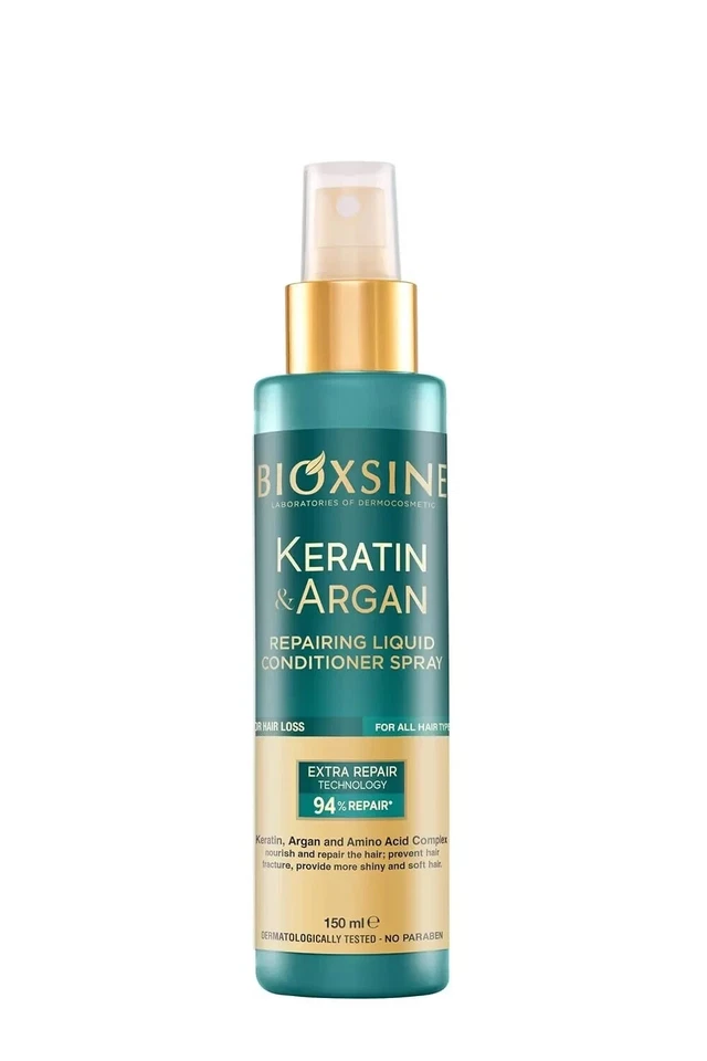 BIOXCIN Bioxsine Keratin & Argan Repairing Hair Care Liquid Conditioner Spray 150 ml for