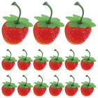 30pcs Lifelike Plastic Strawberry Decoration for Home Kitchen Party (Red)