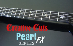 Stars ABALONE Fret Markers Vinyl Star Inlay Stickers Decal for BASS and GUITAR - Picture 1 of 5