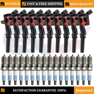 Spark Plug and Ignition Coil Pack For Ford E-350 E-450 2003-2009 6.8L V10 DG508 - Picture 1 of 15