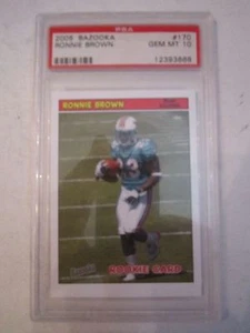 2005 RONNIE BROWN #170 PSA GRADED 10 GEM MINT FOOTBALL CARD - TUB BN-7 - Picture 1 of 1
