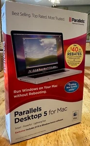 Parallels Desktop 5.0 for Mac Run Windows XP 7 Vista 1-Disc DVD 2009 - Photo 1/7