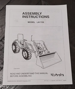 MANUAL DE INSTRUCCIONES DE MONTAJE KUBOTA - CARGADOR FRONTAL - MODELO LA1154 - Imagen 1 de 2