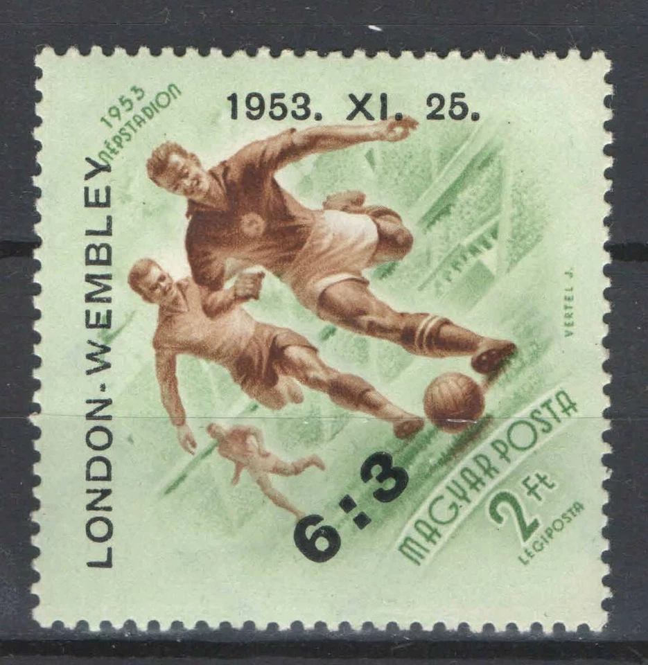 Hungría 1953. Fútbol Wembley: Inglaterra - Hungría 3:6 MNH (**) Mi: 1340 / 28 EUR Foto 1 de 1