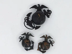 Segunda Guerra Mundial USMC EGA EG&A Oficial Juego de Gorra y Cuello NS Meyer Service - Imagen 1 de 5