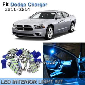 12x Premium Ice Blue LED Interior Lights Kit For 2011-2014 Dodge Charger - Picture 1 of 9