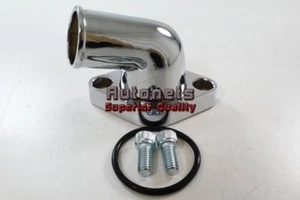 Carcasa termostato cromado aluminio bloque pequeño/grande Chevy cuello de agua giratoria 15° - Imagen 1 de 2