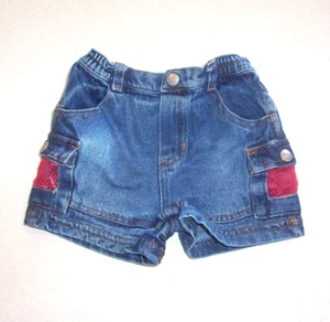 Infant Boy's BT Kids Blue Denim Cotton Shorts 12 Months - Picture 1 of 2