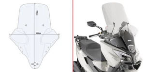 PARABREZZA TRASPARENTE SPECIFICO KYMCOX TOWN 125-300 CITY (20 > 21) GIVI 6115DT - Foto 1 di 1