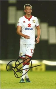 MK DONS: PAUL DOWNING SIGNED 6x4 ACTION PHOTO+COA - Picture 1 of 1