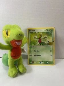 Pokemon Treeko Plüsch TOMY Nintendo und Treeko Jumbo Karte - Bild 1 von 3