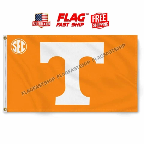 University of Tennessee Volunteers 3x5 ft Flag NCAA Vols Banner Man Cave Cover