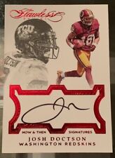JOSH DOCTSON 2016 FLAWLESS NOW & THEN RED SIGNATURES ON CARD AUTO RC #D 13/15
