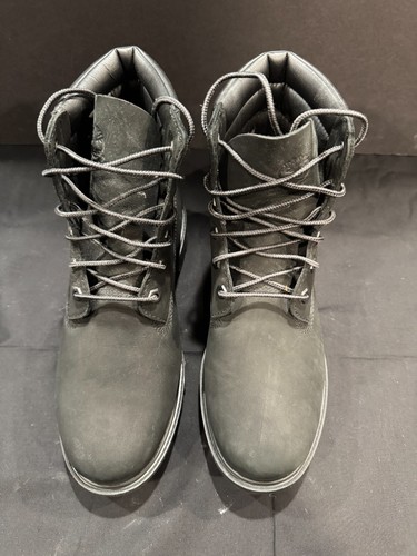 STIVALI IMPERMEABILI TIMBERLAND DONNA TAGLIA 10 LEGNI DI TIGLIO 6 POLLICI NERI NUOVI