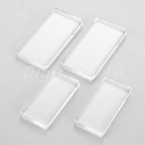 5Pcs 2Sizes Transparent Rectangle Both Side Glass Cabochons For Jewelry Design - Picture 1 of 10