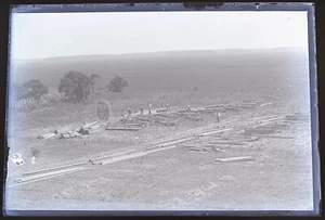 Splitting Lumber for Construction ~ Original Glass Negative ~ Milford, DE Estate - Picture 1 of 3