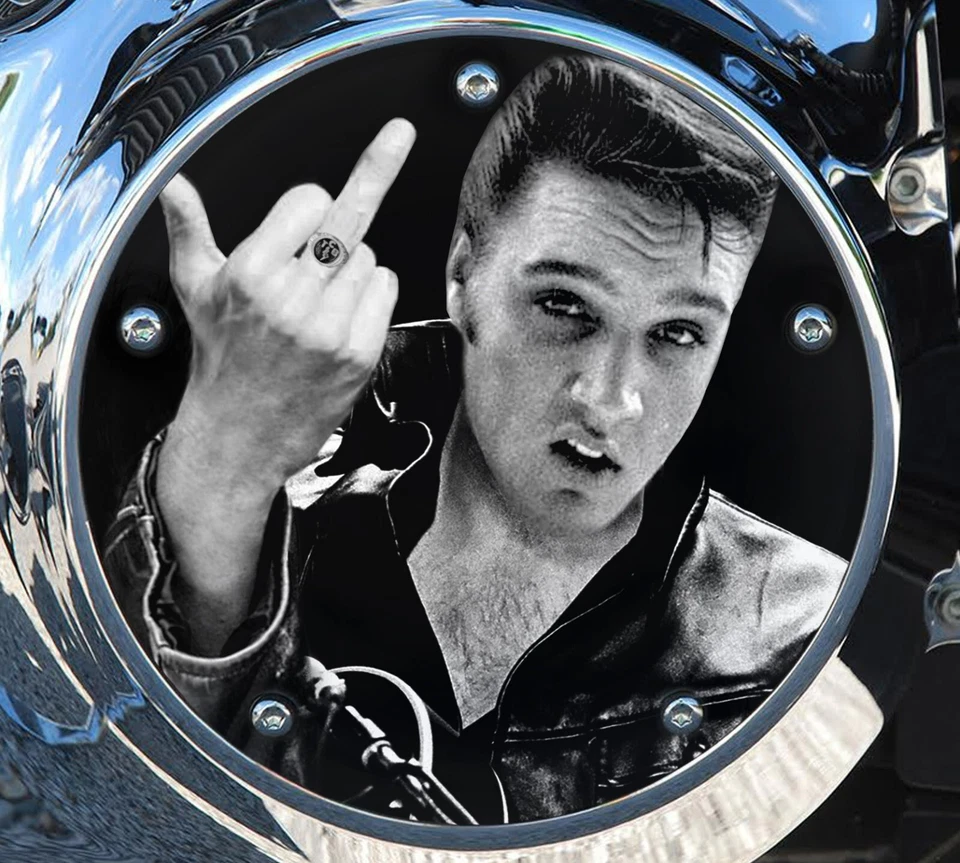 УЗКОПРОФИЛЬНАЯ ОБЛОЖКА ДЕРБИ HARLEY DAVIDSON 2016+ ТОЛЬКО ДЛЯ ТУРОВ — средний палец - Изображение 1 из 1