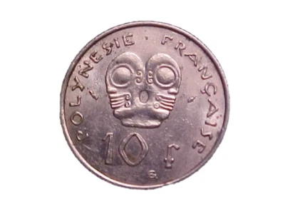 1975 French Polynesia 10 Francs KM# 8 - Very Nice Circ Collector Coin-c4110xux - Image 1 of 2