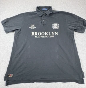 Ralph Lauren Shirt Mens XXLT Black Brooklyn RL Athletic Club 5 Polo - Picture 1 of 8