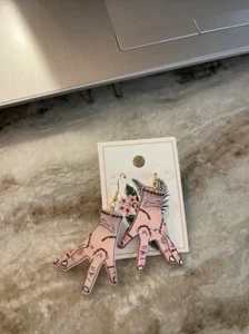 Glow In The Dark Thing Earings From Wednesday Tv Show And Adam Family - Picture 1 of 1