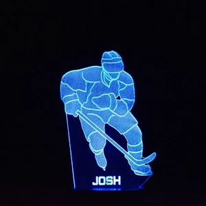 Ice Hockey Night Light | Personalised 3D Ice Hockey Player Light | Olympics Lamp - Picture 1 of 13