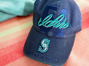 MLB Players Association Ichiro 100% Cotton Seattle Mariners Embroider Adjustable - Picture 1 of 6