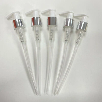 Bulk Dispenser 24/410 Bottle Pump Head Replacement Push Type WHITE SILVER LID