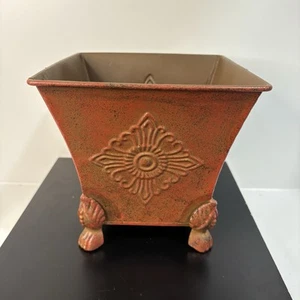 NWOT Decorative Square Planter Box Metal - Picture 1 of 5