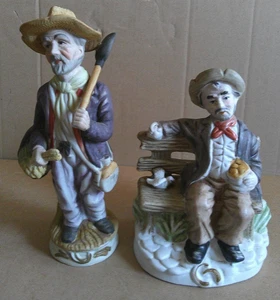 Vintage Keramik Porzellan Figuren handbemalt ALTE WELT MENSCH Made in Taiwan - Bild 1 von 23