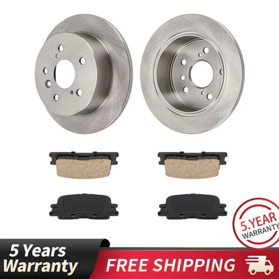 Kit de almohadillas cerámicas traseras y rotores recubiertos para Toyota Camry 2002-2006 y Lexus ES330 Foto 1 de 4
