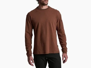 Kuhl Kommando Crew Organic Cotton Langarmshirt in Rustic Brick - Neu mit Etikett - Bild 1 von 3