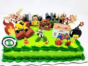 Ben and Friends Birthday Cake Topper Set Featuring Ben & Random Friends Figur... - Picture 1 of 4