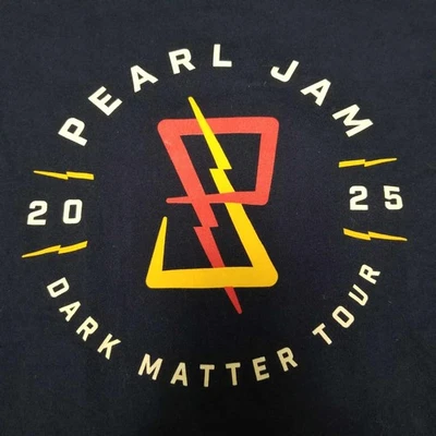 Pearl Jam Official 2025 Dark Matter Tour Double Sided T-Shirt Medium M Concert - Image 1 of 4